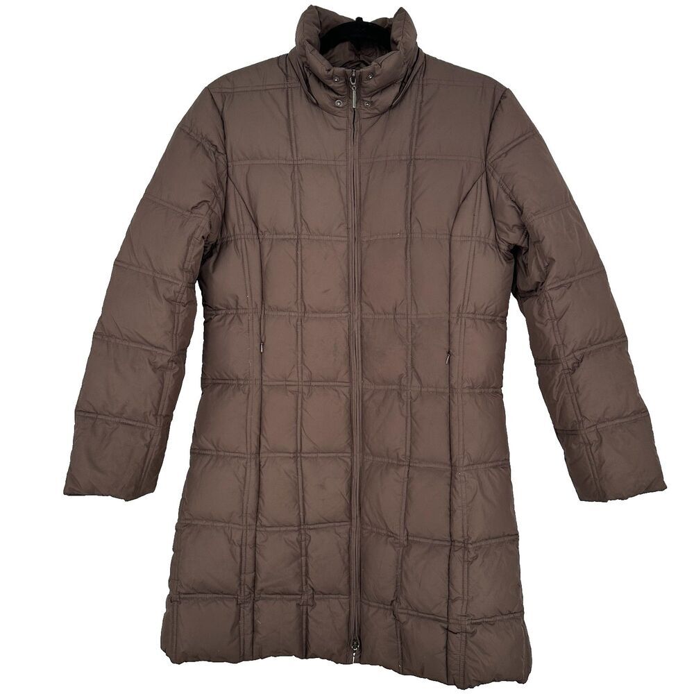 Weatherproof Garment Co Womens Down Parka Puffer Jacket Coat Size M Brown Long